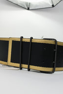 Black Wide Leather Waist Belt