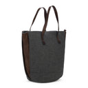 Grey Monili Felt Leather Tote Bag