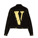 Black/Yellow Friends Denim Jacket