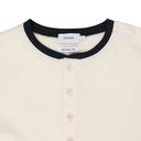 White/Black Panel Henley T-Shirt