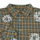 Tan Cotton Wreath Western Button-Up