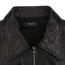 Black Nappa Leather Zip Up Jacket
