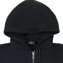 BLACK LOGO ZIP HOODIE