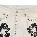 White Rhinestone Jeans