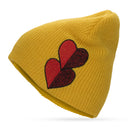 Yellow Heart Beanie