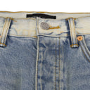 Light Indigo Basalt Distressed Straight-Leg Jeans