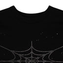 Black Rhinestone Silk T-Shirt