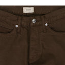 Brown Classic Denim Straight-fit Jeans