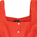 Red Button Down Mini Dress