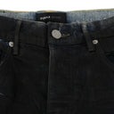 Black Dirty Coated Flare Jeans