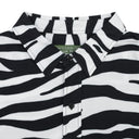 Multi Zebra Print Button Up Shirt