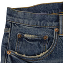 Mid Indigo Vintage Heavy Patch Repair Skinny Jeans