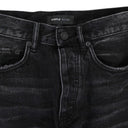 Black P011 Distressed Straight Leg Cargo Jeans