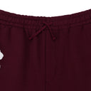 Burgundy Cotton Wreath Sweatshorts