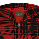 Red Plaid Wreath Zip Hoodie