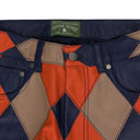 Multicolor Diamond Patch Pants
