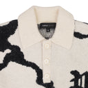 Off White/Black Fireball Polo Sweater