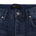 Dark Indigo Cargo Vintage Coated Flare Jeans