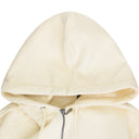 Cream Basic Zip Hoodie