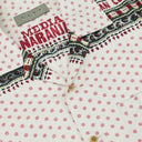 White Media Naranja Open Collar Shirt