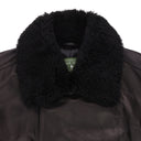 Black Oakland Wreath Winter Leather Coat