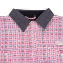 Metallic Pink Tweed Work Shirt 1