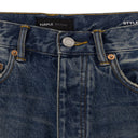 Blue Calcium Powder Distressed Jeans