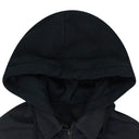 BLACK UNKNOWN CABAN WITH WHITE GRAPHIC DENIM JACKET