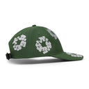 Green Cotton Wreath Fitted Cap