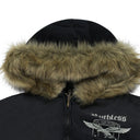 Black Detachable Fur Work Jacket