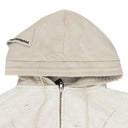 Ivory Upside Down Zip Hoodie
