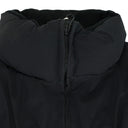 BLACK WATERPROOF RUCHED DOWN PUFFER JACKET