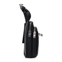 Black Pebbled Nappa Hip Pouch