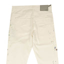 White Paint Splattered Jeans