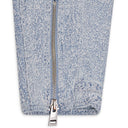 Light Indigo Cropped Textured Pearl Jacket