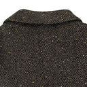 Black Sand Herringbone Sequin Long Coat