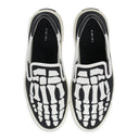 White/Black Skel Top Slip On Sneakers