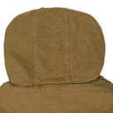 Beige Hooded Workwear Jacket