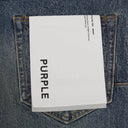 Mid Indigo Skinny Crackle Coated Jeans