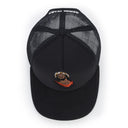 Black Crown Made of Cotton Trucker Hat