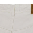 White Cotton Wreath Denim Shorts