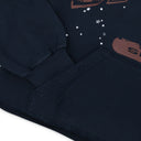 Navy Cropped Hoodie