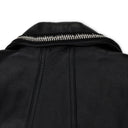 Black Stitched Crop Leather Vest