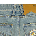 Indigo Distressed Denim Shorts