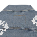 Blue Cotton Wreath Denim Jacket Light Wash