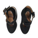 ESCARPINS CHAMOIS STRAP ON SUEDE HEELS