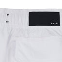 White MA Bar Logo Swim Trunks