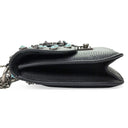 BLACK GLAM LOCK STAR STUDDED SHOULDER BAG