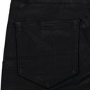 Black Coated Cargo Flare Jeans