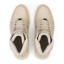 Beige Crystal Skel Top Hi Sneakers